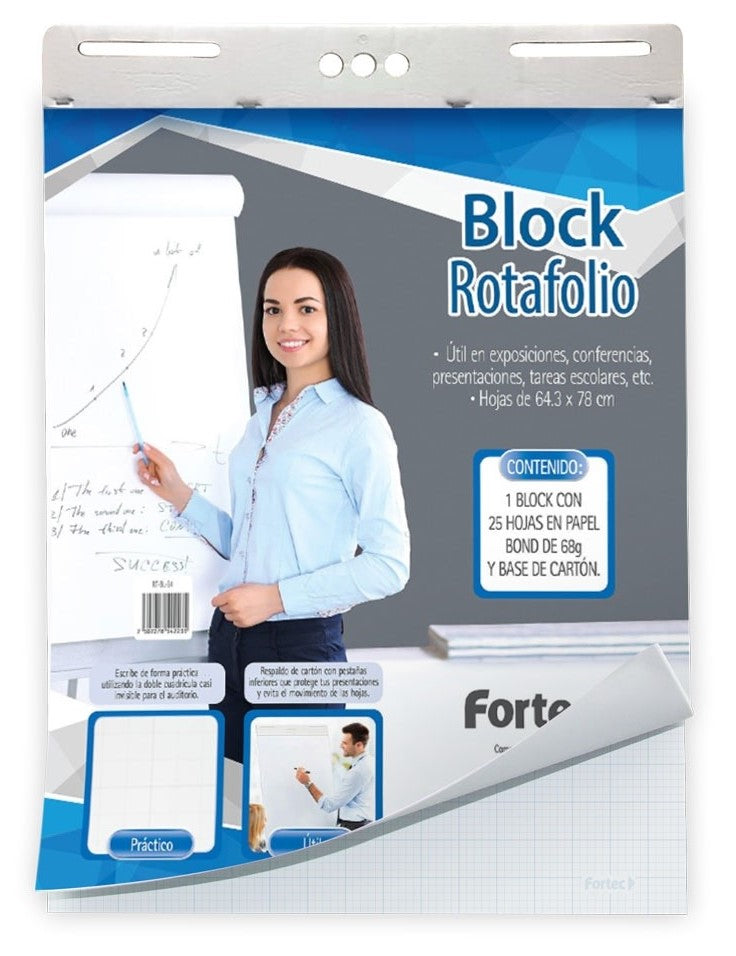 Papel p/Rotafolio Block 25 Hojas Cuadro 5mm 64.3×78cm Irasa® 0340 Pieza 7501249803405