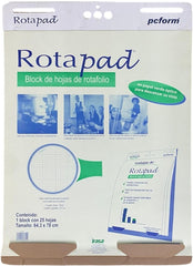 Papel p/Rotafolio Block25 Hojas VerdeÓptico Cuadro 7mm 64.3×78cm Irasa® 0342 [Pieza] 7501249803429