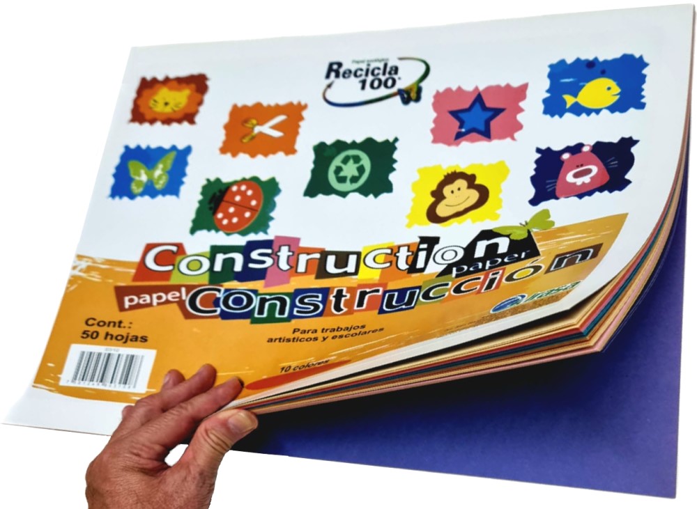 Papel Construpack Block 50Hjs Colores (10) DobleOfici Irasa® 0310 [Bloque] 7501249803108