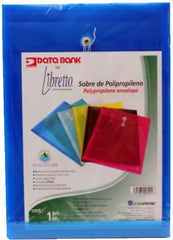 Sobre p/DocumentoPlástico Libretto Vertical c/Hilo Azul Oficio Irasa® LB-9151 [Pieza] 7501281991511