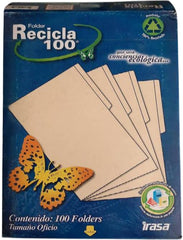 Fólder Recicla 100 c/100 Crema Oficio Irasa® FR-2016 [Caja] 7501249820167
