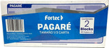 Block Pagares Azul paquete c/2 50 hojas 1/3 Carta Fortec® PA-8600-A 7501281904849 2