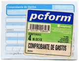 Block Comprobante Gastos paquete c/4 50 hojas ¼ Carta pcform® CG 2053 7501218971326