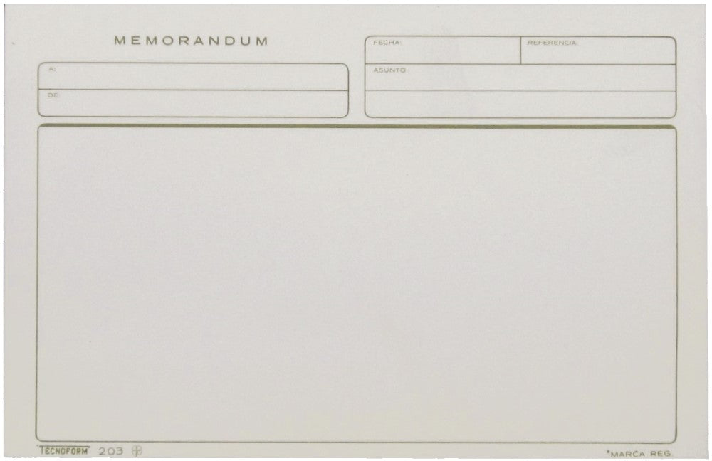 Block Memorándum 50 hojas ½ Carta Tecnoform® 203 [Pieza]