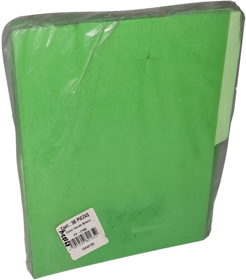 Fólder Bitono FlashFile® Intensos pack c/50 Verde Intenso Carta Irasa® FF-2165 Paquete 7501249821652