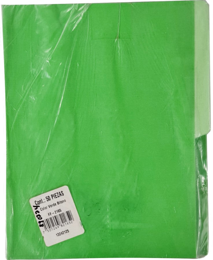 Fólder Bitono FlashFile® Intensos pack c/50 Verde Intenso Carta Irasa® FF-2165 Paquete 7501249821652