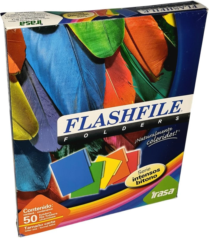 Fólder Bitono FlashFile® Intensos pack c/50 Naranja Intenso Carta Irasa® FF-2161 Paquete 75012498216