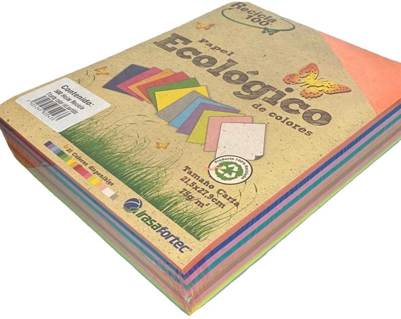 Papel Bond Color Recicla 100 c/500 Colores Intenso Carta Irasa® 3HC-2043 Resma 7501249820433 01