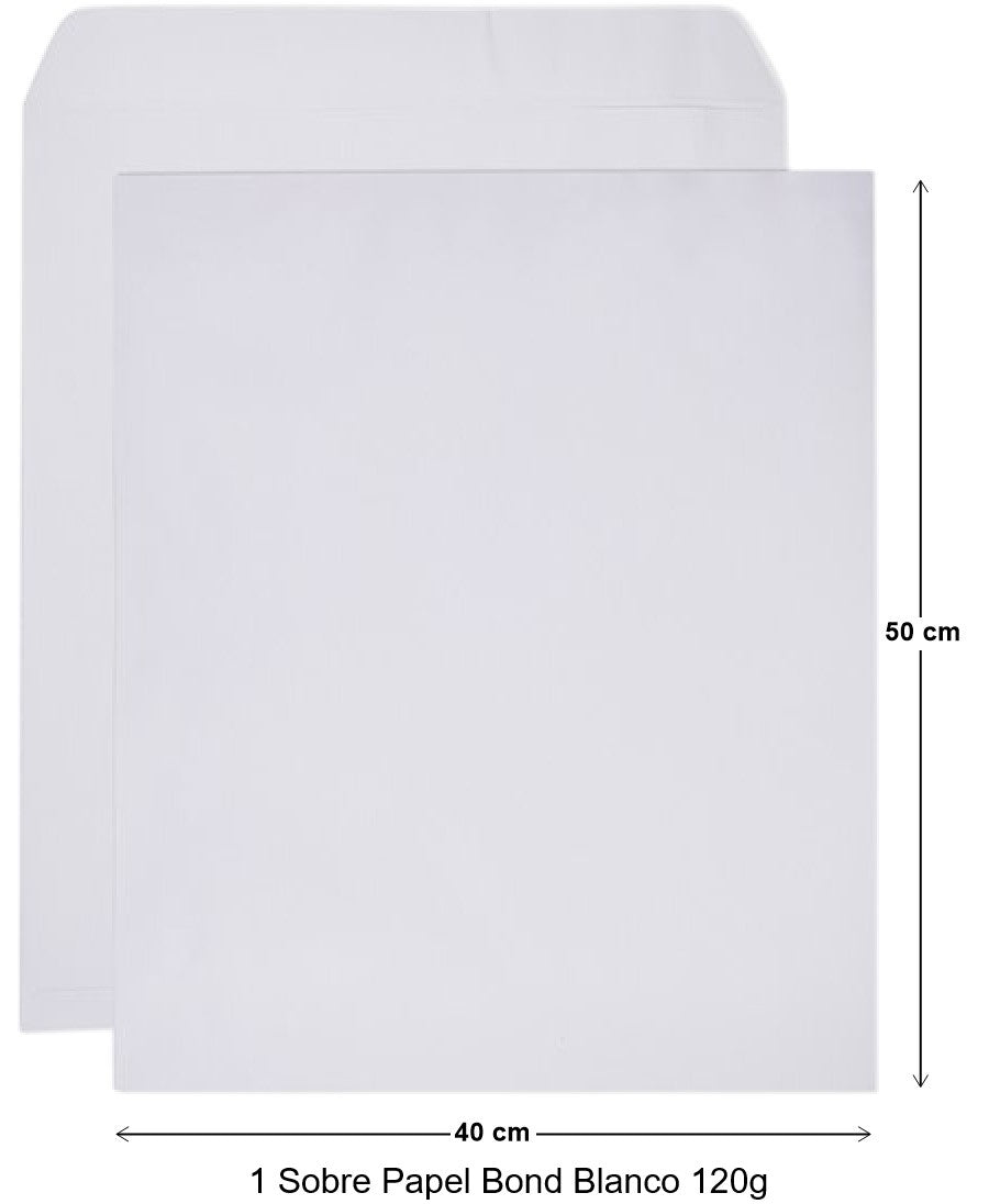 Sobre Bolsa Radiografía B-40 120g Blanco 40×50cm Irasa® [Sobre] 7501091608081