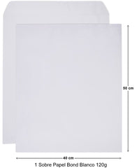 Sobre Bolsa Radiografía B-40 120g Blanco 40×50cm Irasa® [Sobre] 7501091608081