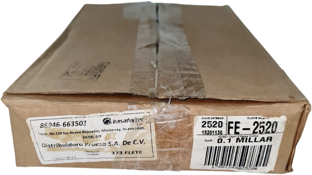 Fólder Econofile 3 cejas c/100 Crema Of Legal Irasa® 2520 [Caja] 7501249825209 5