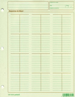 Block Columnas Esquema de Mayor M 50 hojas Carta pcform® ET-5003 [Pieza] 7501281971711