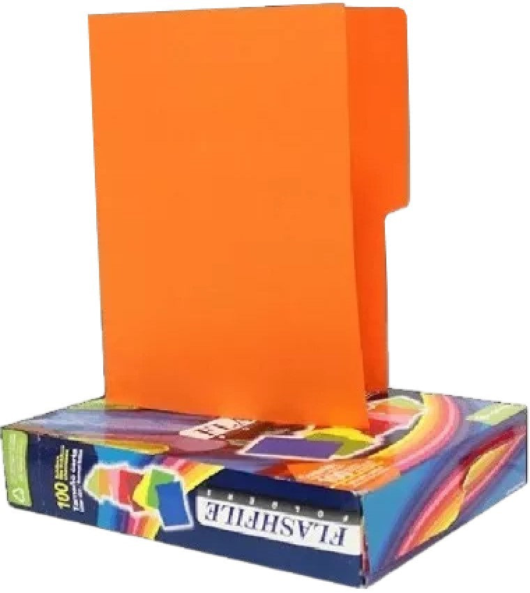 Fólder Color FlashFile® pack c/100 Naranja Intenso Carta Irasa® FF-1161 Caja 7501249801579 01