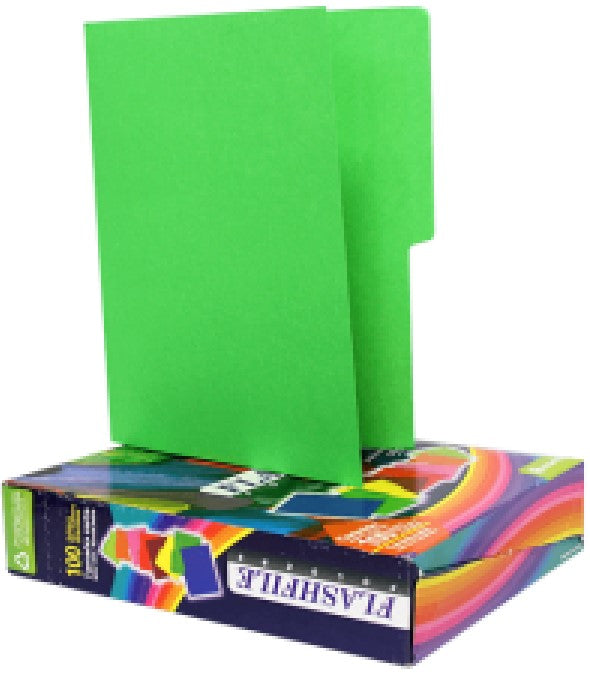 Fólder Color FlashFile® pack c/100 Verde Intenso Carta Irasa® FF-1165 Caja 7501249801616 01