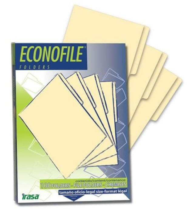 Fólder Econofile c/100 Crema Oficio Irasa® FE-1201 Caja 7501249825148 01