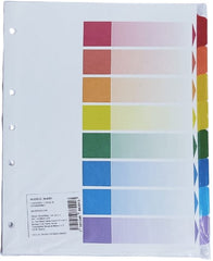 Separador Hojas p/Carpeta ColoríndexTap s/impresión c/8 Blanco colorTap Carta Irasa® 6201 [Bolsa de plástico] 7501249862013 2