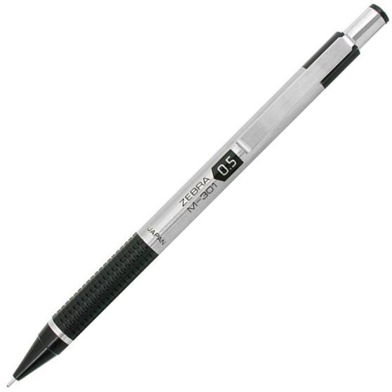 Lapicero Metálico M-301 0.5mm Negro Zebra® 6000 [Pieza] 7501901660001