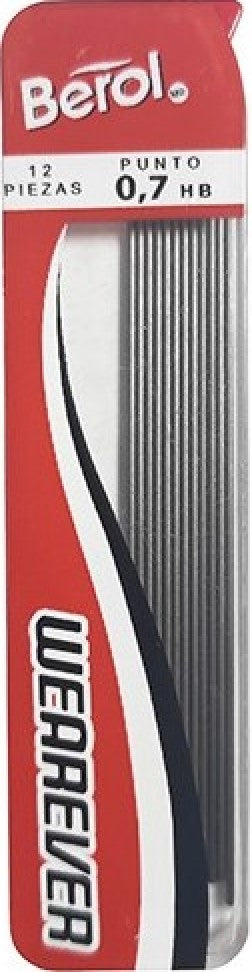 Minas Wearever® 0.7mm HB Tubo c/12 Berol® P700 [Tubo] 7501058008558