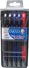 Bolígrafo Retráctil Gel Sarasa c/5 2-Negro,1-Rojo ,2-Azul Medio .7mm Zebra® 8806 [Estuche] 7501901688067