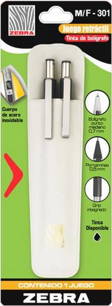 Bolígrafo y Lapicero M/F 301 Negro Estuche Zebra® 5020 [Estuche] 7501901650200