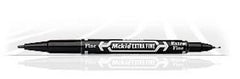 Marcador Permanente Doble Punta Mckie Negro Extra Fino Zebra® 4000 [Pieza] 7501901640003