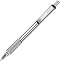 Bolígrafo Fino Retráctil F-701 c/Grip Tinta Negra Acero Inoxidabl Fino .7mm Zebra® 7912-00 [Estuche] 7501901608010