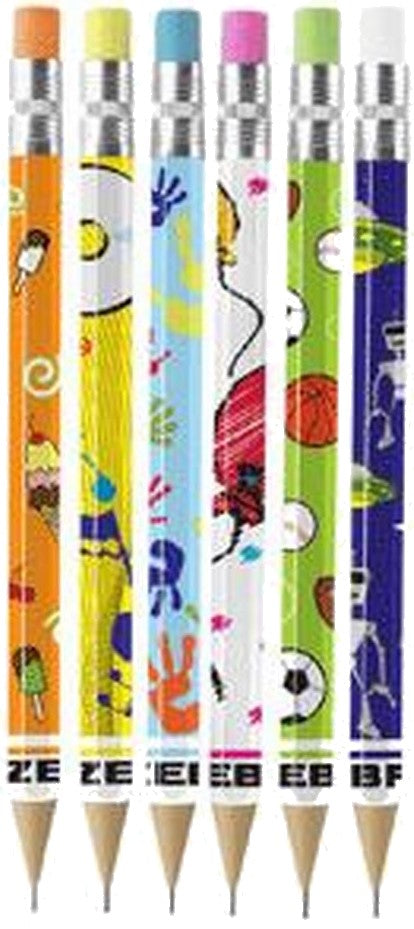 Lapicero Fun Pencil 0.7mm Col.Figuras Zebra® 6903-06 Pieza 7501901604142