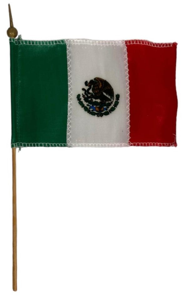 Bandera de México en tela #2 Tricolor 10×16cm Proesa® [Pieza]