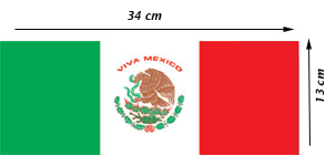 Bandera de México papel Bond Mediana 34×13cm Diz&art® Pieza 7501688506080 02