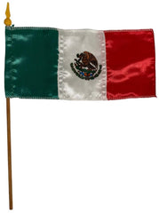 Bandera de México en tela #3 Tricolor 12×23cm Proesa® [Pieza]