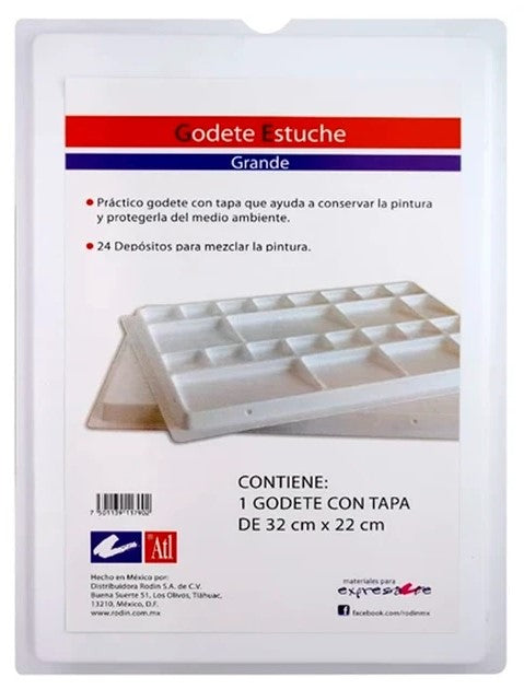 Godete de Plástico Rectangular c/Tapa 24 Cavidades 22×32cm Alt® [Pieza] 7501139117902 Imagen principal del producto