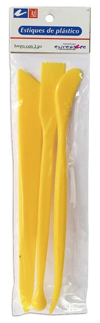 Estiques p/Modelar de Plástico c/3 Alt® [Paquete] 7501139162964