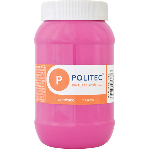 Pintura Acrílica Línea300 500ml Magenta Politec® #342 Pieza 7501230034269 01