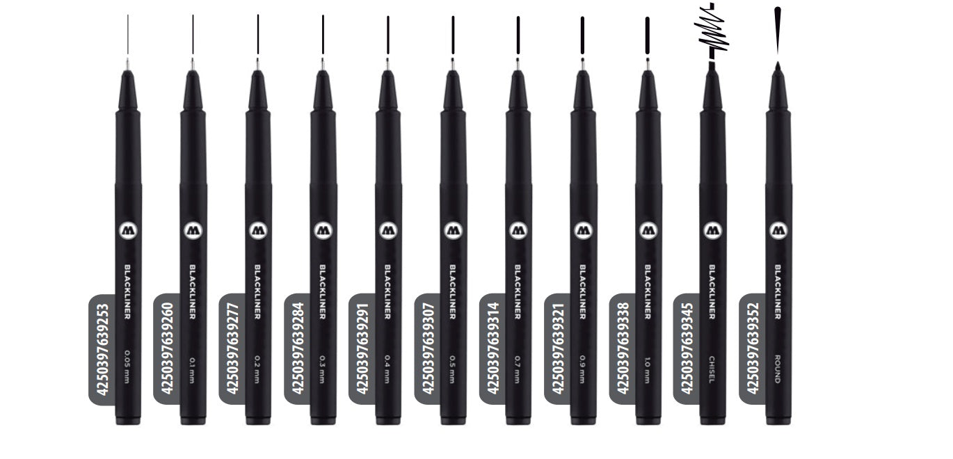 Estilógrafo  Negro Molotow Blackliner MOLOTOW™ [Pieza] Imagen secundaria del producto