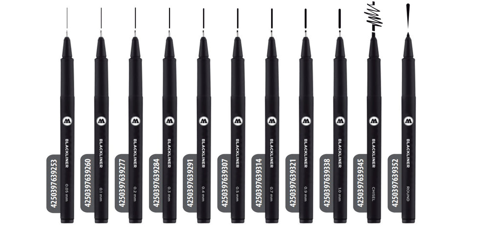 Estilógrafo Molotow Blackliner Negro 0.3mm MOLOTOW™ 22498 Pieza 4250397639284 02