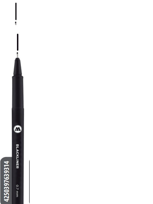 Estilógrafo Molotow Blackliner Negro 0.5mm MOLOTOW™ 22500 Pieza 4250397639307 01