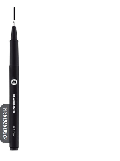Estilógrafo Molotow Blackliner Negro 0.7mm MOLOTOW™ 22501 Pieza 4250397639314 01