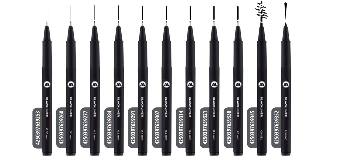 Estilógrafo Molotow Blackliner Negro 0.7mm MOLOTOW™ 22501 Pieza 4250397639314 02