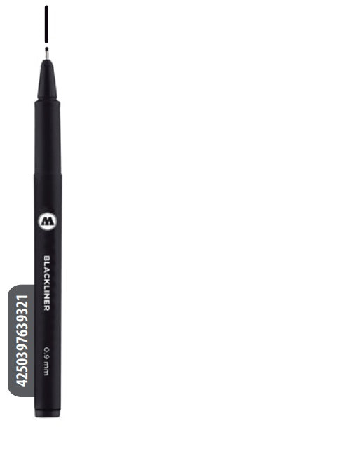 Estilógrafo Molotow Blackliner Negro 0.9mm MOLOTOW™ 22502 Pieza 4250397639321 01