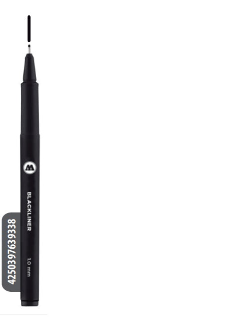 Estilógrafo Molotow Blackliner Negro 1.0mm MOLOTOW™ Pieza 4250397639338 01