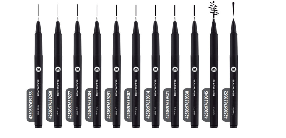 Estilógrafo Molotow Blackliner Negro 1.0mm MOLOTOW™ Pieza 4250397639338 02