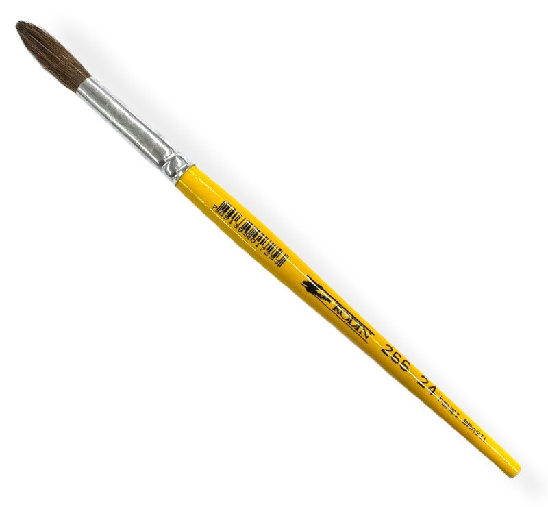 Pincel p/Acuarela 266  Amarillo Corto Largo Redondo pelo de Camello Rodin® [Pieza] Imagen secundaria del producto