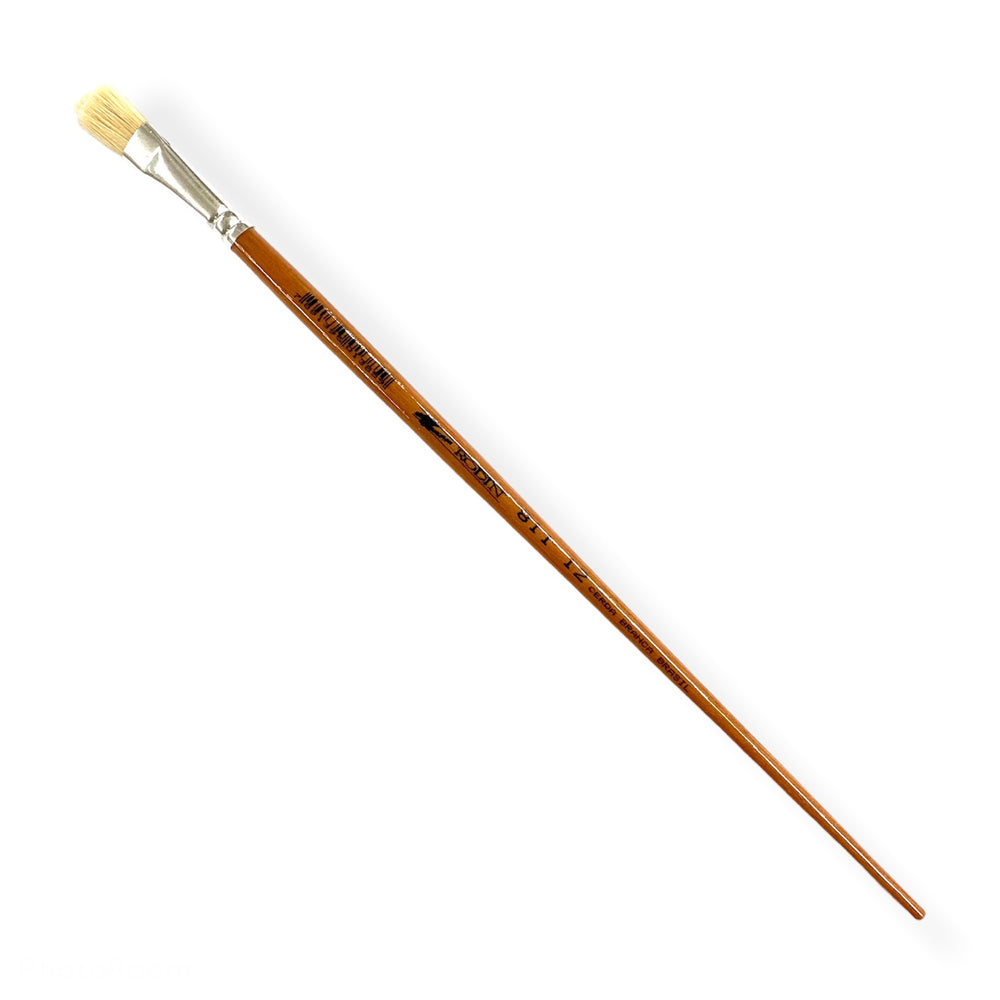 Pincel p/Oleo 811 Plano pelo Cerda #12 Natural Largo Rodin® 811-12 [Pieza] 7501139192060
