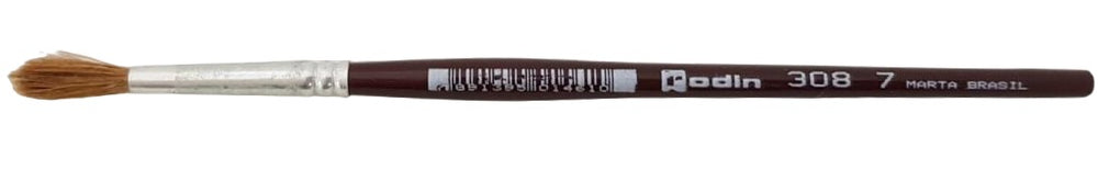 Pincel p/Acuarela 308 Redondo pelo de Marta #7 Vino Corto Rodin® 308-7 [Pieza] 7891395014610