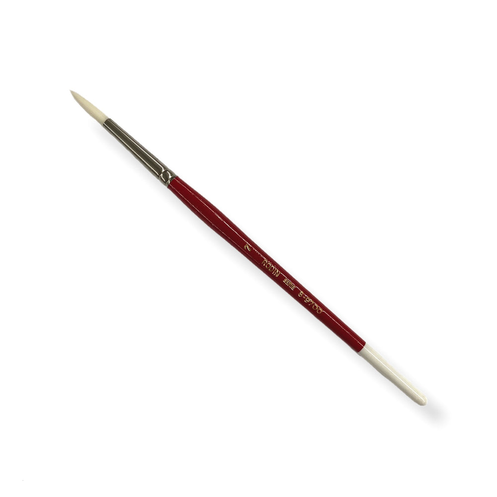 Pincel p/Acrílico 9700 Redondo Sintético #7 Blanco-Rojo Corto Rodin® 9700-7 [Pieza] 7501139129936
