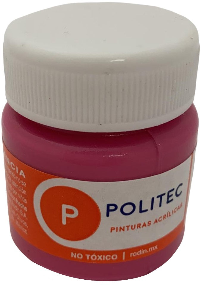 Pintura Acrílica Línea300 30ml Rosa Mexicano Politec® #337 Pieza 7501230033729 01
