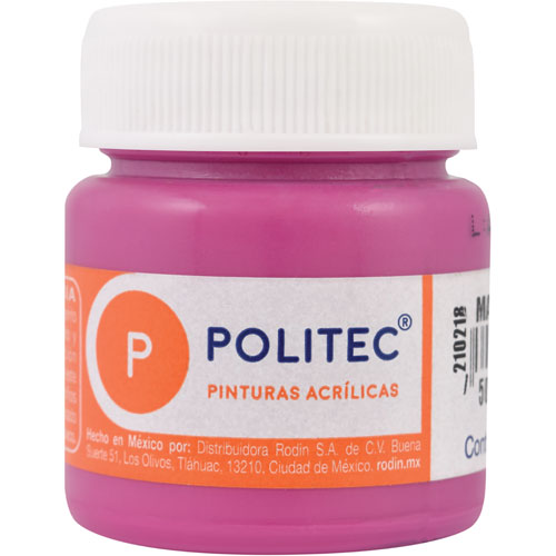 Pintura Acrílica Línea300 30ml Magenta Politec® #342 Pieza 7501230034221 01