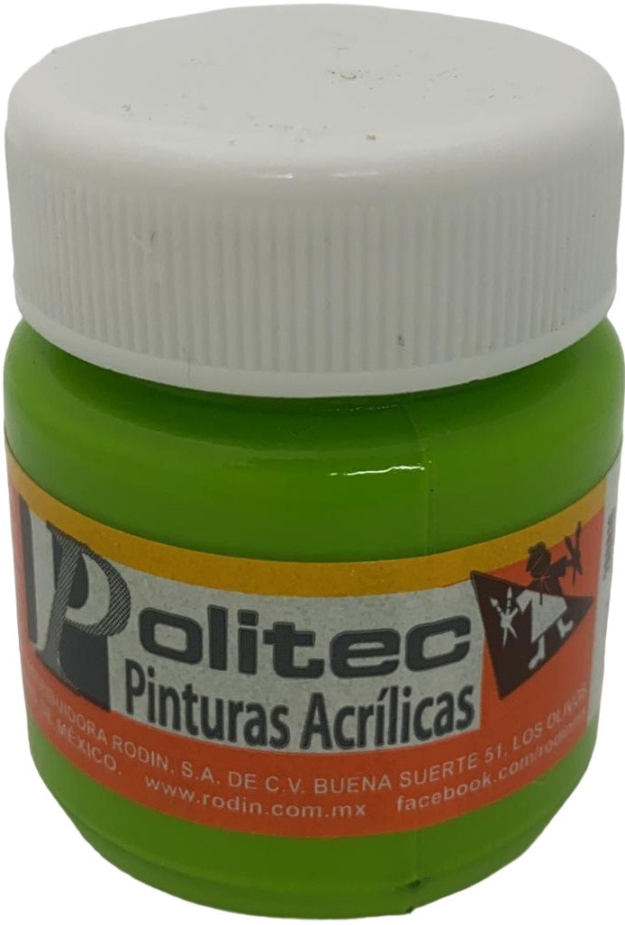 Pintura Acrílica Línea300 30ml Lima Politec® #345 Pieza 7501230034528 01