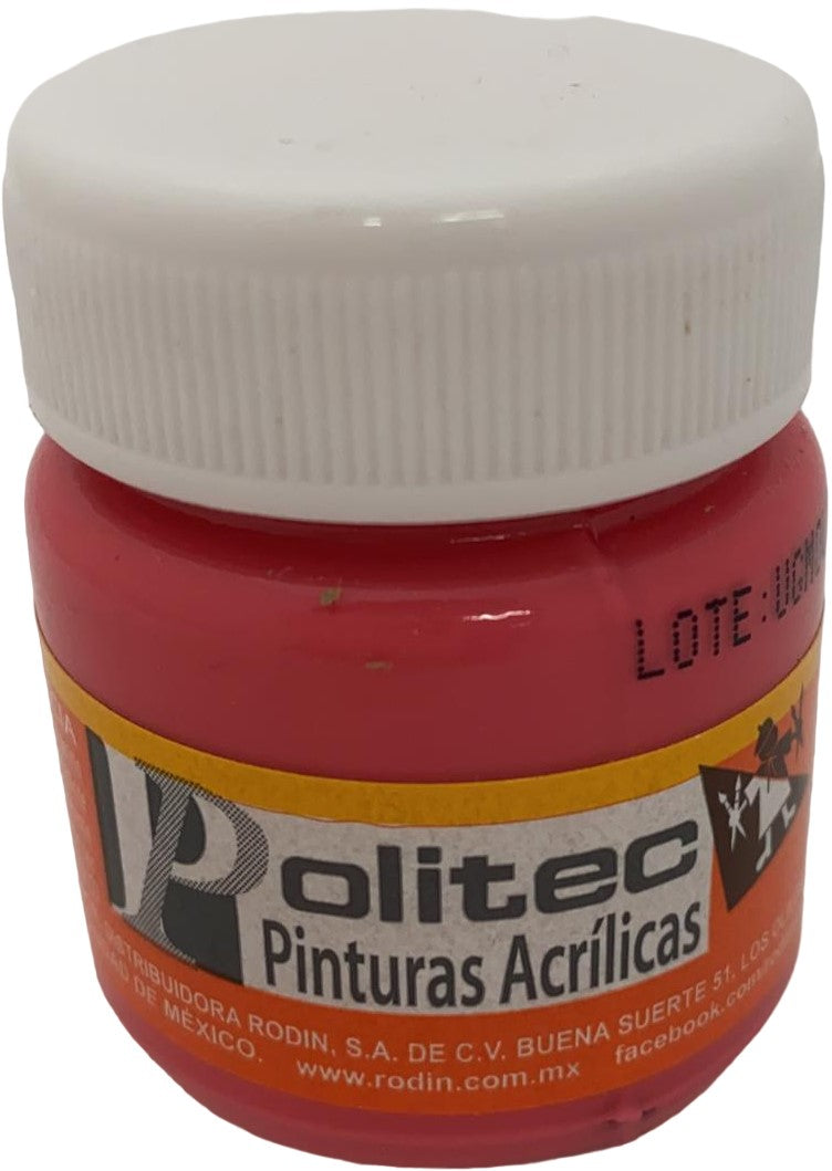 Pintura Acrílica Línea300 30ml Coral Politec® #344 Pieza 7501230034429 01