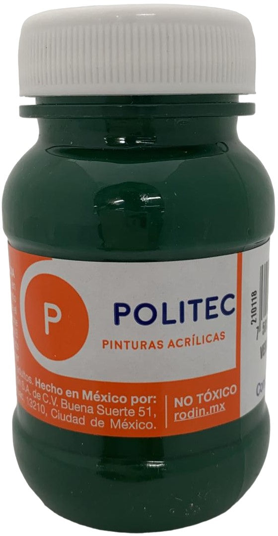 Pintura Acrílica Línea300 100ml Verde Olivo Politec® #336 Pieza 7501230033637 01